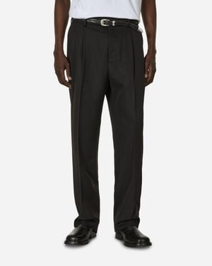 Wacko Maria Dormeuil Double Pleated Trousers - Black