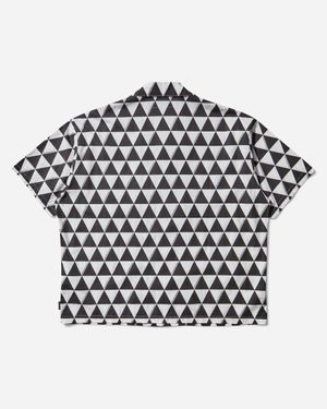 Neighborhood Men S Triangle Pattern Hawaiian Shirt - Black