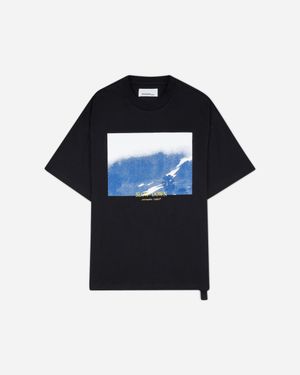 Oamc Peacemaker Slow Down Print Regular Fit T-Shirt - Blue