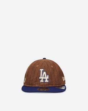 KTZ La Dodgers Three Looms X Mlb Wool Pinstripe 9fifty Cap Dark - Brown