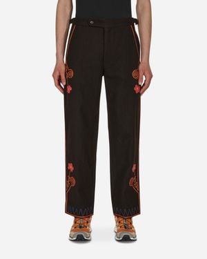 Bode Rancher Embroidered Pants Brown - Multicolor