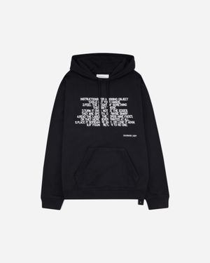 Oamc Peacemaker Stencil Print Hoodie - Black