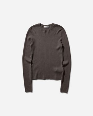 Our Legacy Men S Compact Roundneck Sweater Fog - Brown