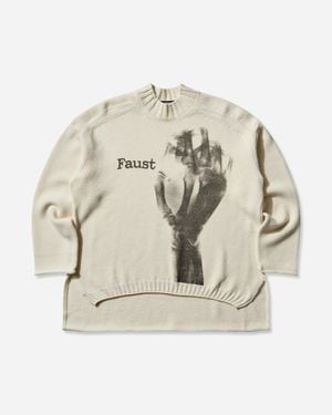 Undercover Men S Faust Wool Jumper Off - Natural