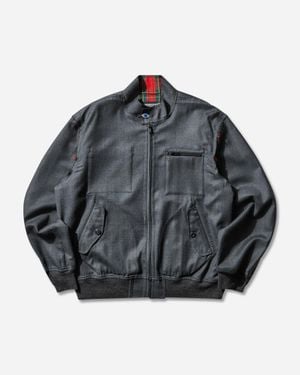 Undercover Men S Wool Bomber Jacket Charcoal - Gray