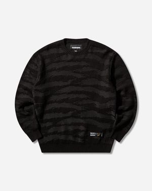 Neighborhood S Camo Pattern Crewneck Jumper - Black