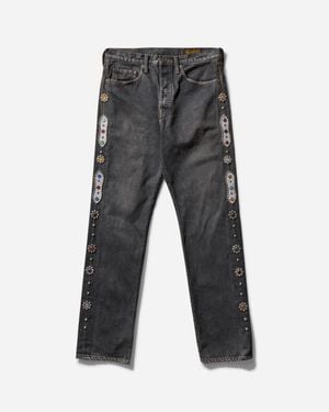 Kapital S 14Oz Denim 5P Monkey Cisco (Studs) - Grey