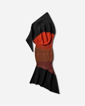 Kiko Kostadinov S Lemoyne Knitted Dress Wine - Red