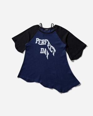 Undercover Women S Shoulder Strap Raglan T-shirt Navy - Blue