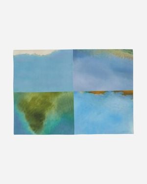 Serapis Terra Grid Place Mat - Blue