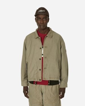 Cav Empt Overdye Light Cotton Button Jacket Khaki - Green