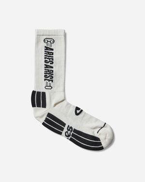 Aries Column Socks - White