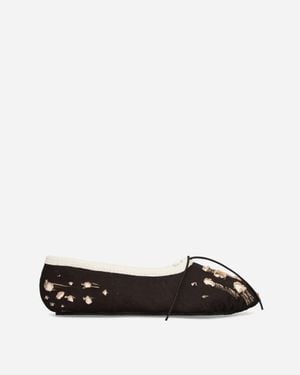 ASLAN WORLD S No-Teeth Flats Ran Through - White