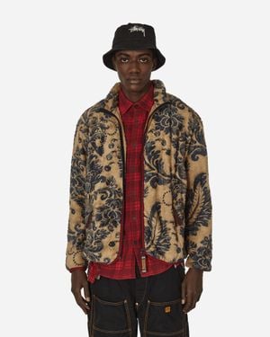 Kapital Damask Fleece Zip Jacket - Red