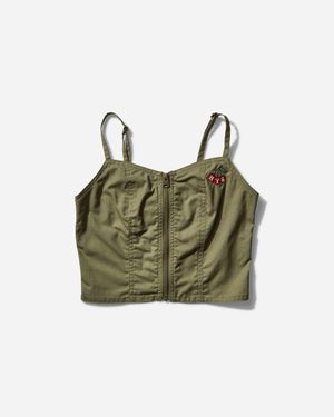 Hysteric Glamour Women S Military Vest Khaki - Green