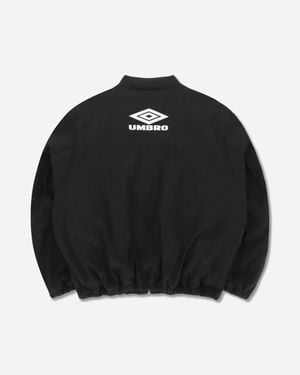 ◆UMBRO◆ Classic Short Sleeve Stan Neck Anorak Black UP323C Festive Sweater Top | Marciano
