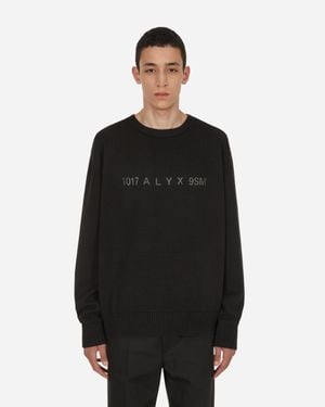 1017 ALYX 9SM Treated Logo Crewneck Jumper - Black