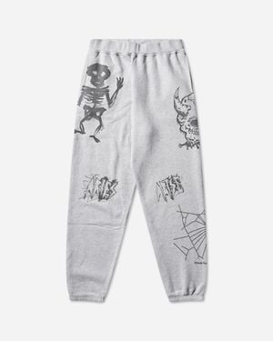 Aries Metal Marl Sweatpants Marl - Gray