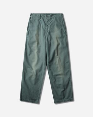 Visvim Men S Broader Chino Dmgd Light - Green