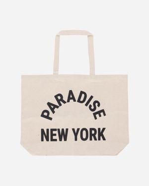 Paradis3 New York Tote Bag Natural - White