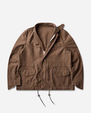 Sacai S Sueded Cotton Jacket - Brown