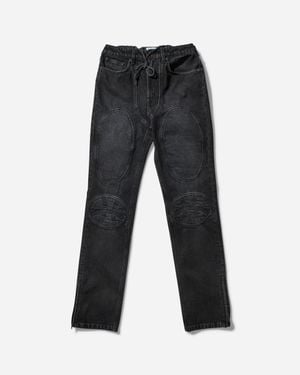 Jean Paul Gaultier S Lace-Up Denim Trousers Vintage - Black