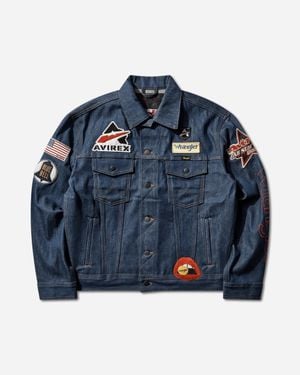 Wrangler S Avirex Patch Jacket Raw - Blue