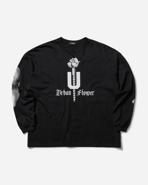 Undercover S Urban Flower Longsleeve T-Shirt - Black