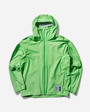 Satisfy S Pertex 3L Fly Rain Jacket Neon - Green