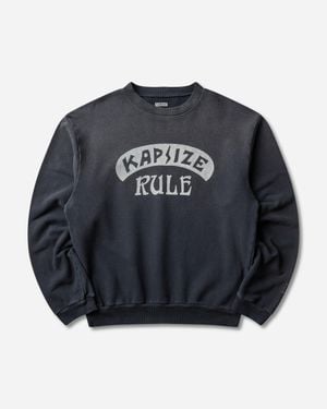 Kapital Men S Swt Knit Crewneck Sweatshirt (kapsize Rule) - Blue