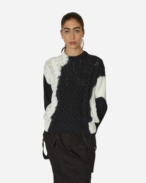 Stussy Tie Dye Fisherman Jumper - Black