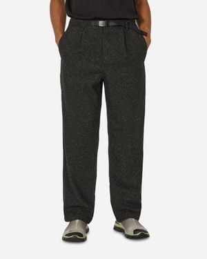 Gramicci Wool Relaxed Pleated Trousers Charcoal - Black