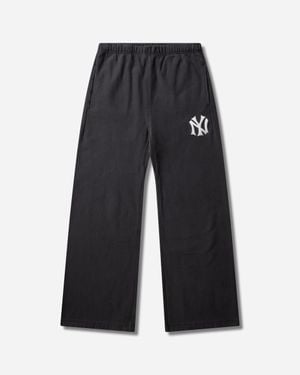 Champion S New York Yankees Mlb Cooperstown Wide Leg Joggers - Black