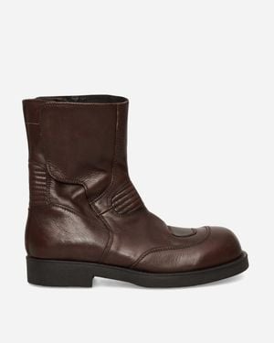 MM6 by Maison Margiela Men S Biker Boots Chestnut - Brown
