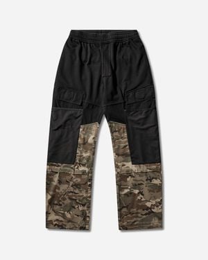 Matthew Williamson Men S Camo Cargo Half Leg Joggers - Black