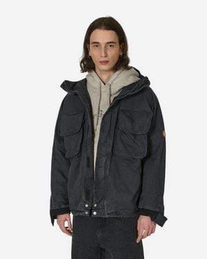 Cav Empt Overdye Hood Zip Jacket Charcoal - Black