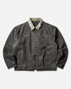 THUG CLUB Men S Tc Washed Work Jacket - Grey