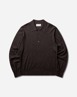 BERNER KUHL S Wool Polo Chocolate - Black