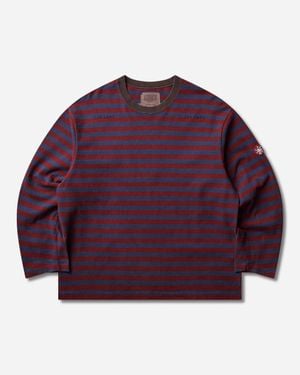 Cav Empt Overdye Stripe Longsleeve T-Shirt - Purple