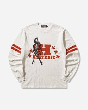 Hysteric Glamour Men S H Stars Longsleeve T-shirt White