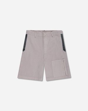 Oamc Peacemaker S Contrast Pocket Shorts Light - Grey