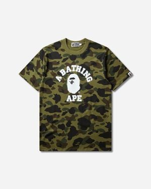 A Bathing Ape Men S 1st Camo University T-shirt - Green