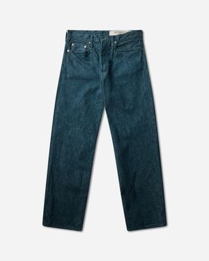 Kapital Men S No.4 Plant Dye Denim 5p Monkey Th Trousers Plant Dye - Blue