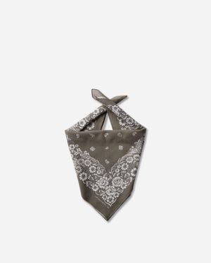 Kapital Fastcolor Selvedge Bandana (churchill Garden) Khaki - Green