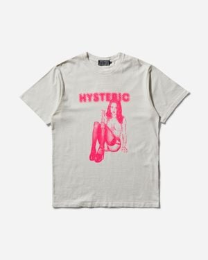 Hysteric Glamour S Smoking Dot Girl T-Shirt Dirty - Grey