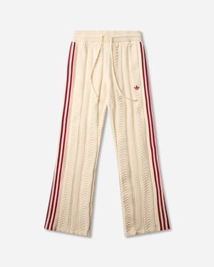 adidas Women S Sst Wide Leg Track Pants Warm Vanilla / Team Victory Red - Natural