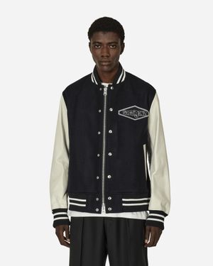 Sacai Gonz Wool Melton X Leather Jacket Off - Black