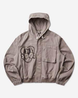 Chio S Asesine Reflective Finesse Pup Hooded Light Jacket - Gray