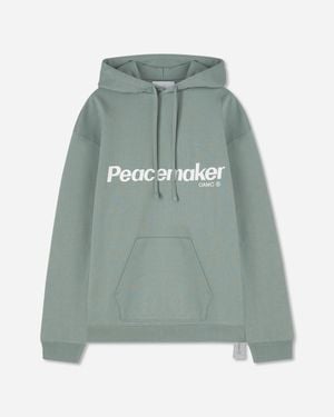 Oamc Peacemaker Men S Flower Loose Fit Hoodie Sage - Green