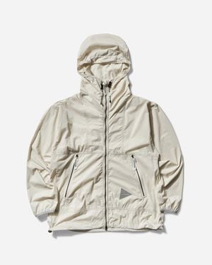 and wander Men S Pertex Wind Jacket Off - White